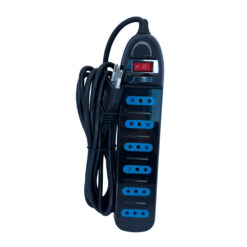 Alargador Tecmaster 6 Tomas Negro 3 Metros Sello Sec